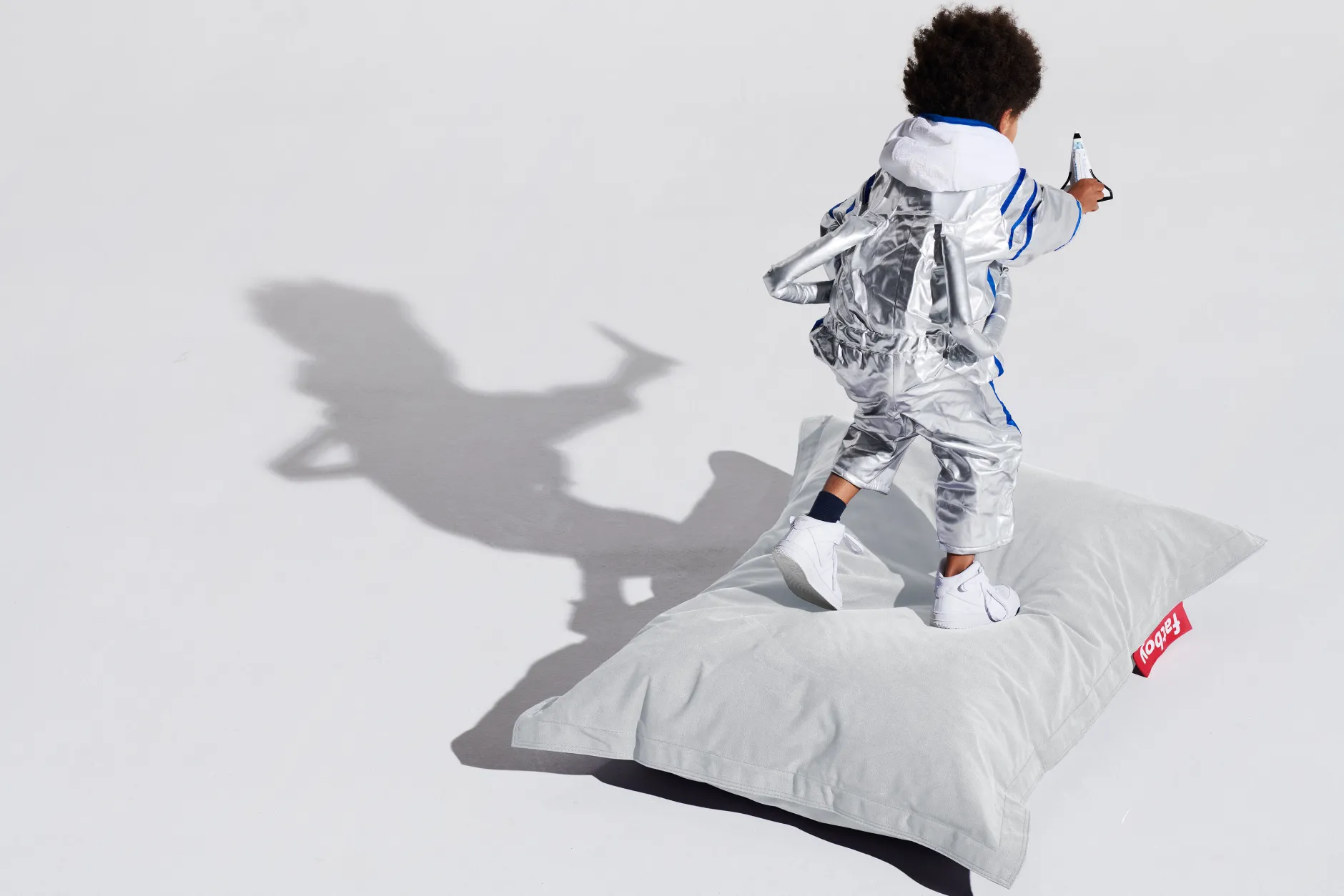 Junior Canvas Kindersitzsack, grau, 100x130 cm