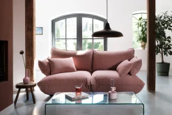 King Pillow Cord Dekokissen, rosa, 66x40 cm