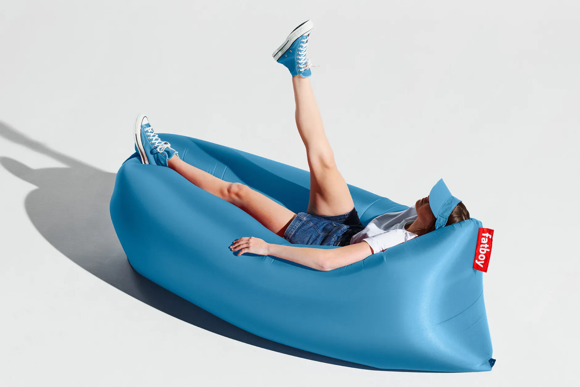 Lamzac 3.0 Aufblasbarer Sitzsack, blau, 185x83x50 cm
