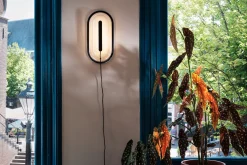 Led's Strip Wandleuchte, schwarz, 36.5x18.9x7 cm
