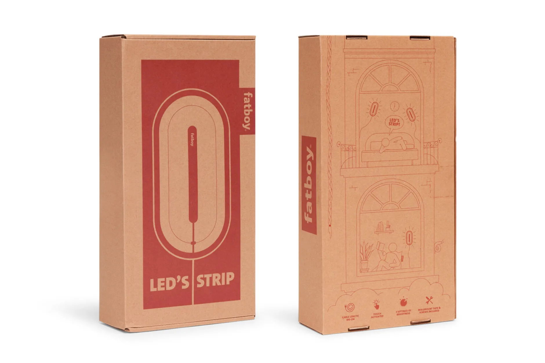 Led's Strip Wandleuchte, schwarz, 36.5x18.9x7 cm