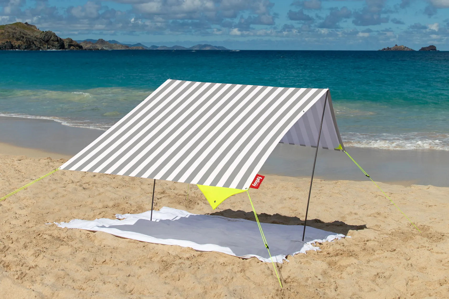 Miasun Tragbares Strandzelt, grau, 330x190x140 cm