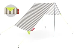 Miasun Tragbares Strandzelt, grau, 330x190x140 cm