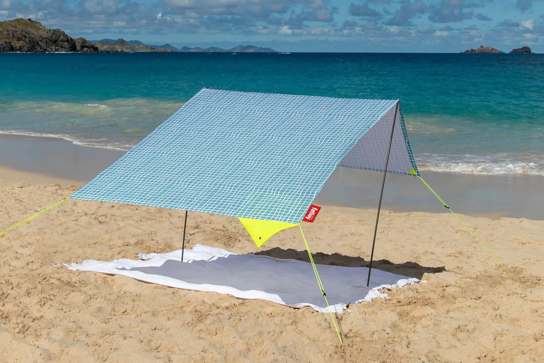 Miasun Tragbares Strandzelt, blau, 330x190x140 cm