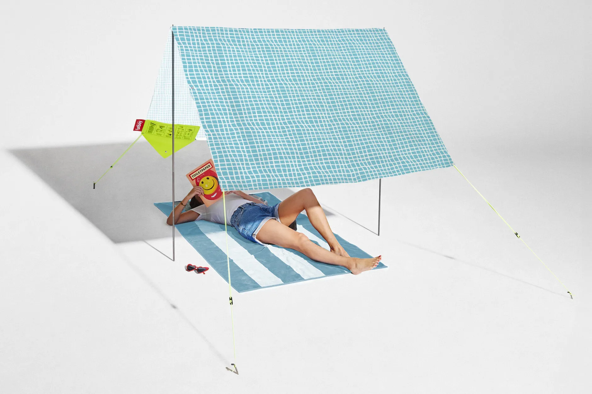 Miasun Tragbares Strandzelt, blau, 330x190x140 cm