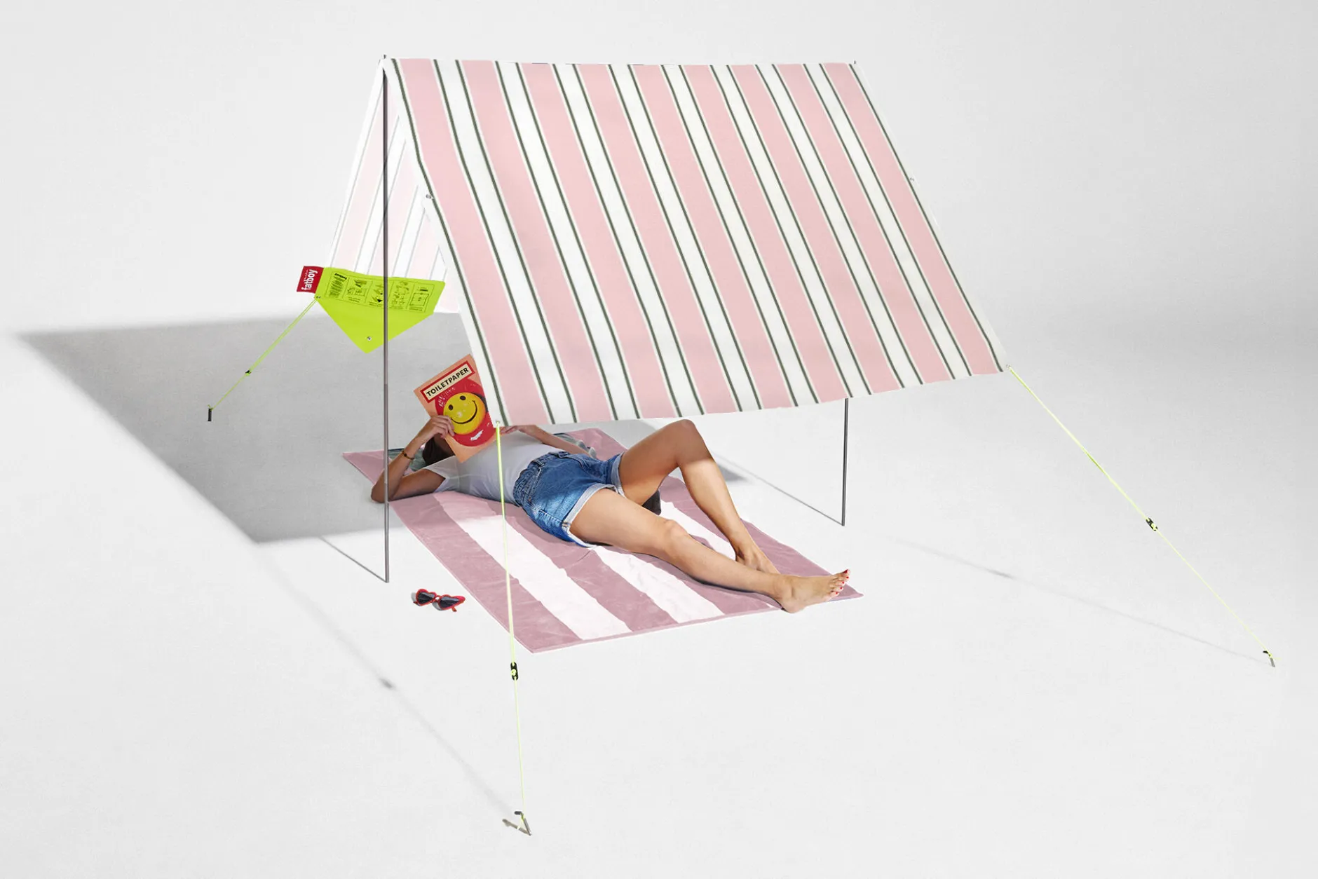 Miasun Tragbares Strandzelt, weiß, 330x190x140 cm