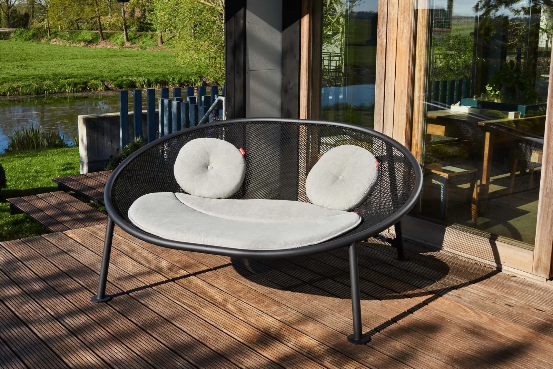 Netorious Pillow Outdoor-Kissen für Netorious 2.0, grau, 135x100x4 cm
