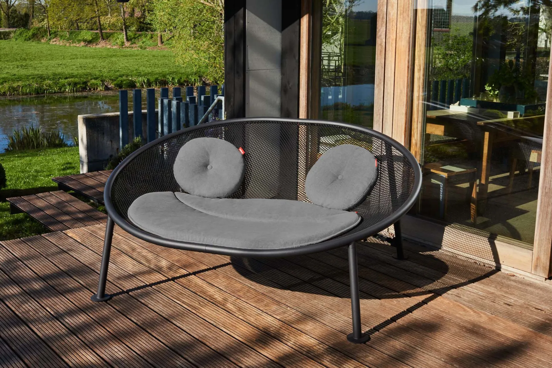 Netorious Pillow Outdoor-Kissen für Netorious 2.0, grau, 135x100x4 cm