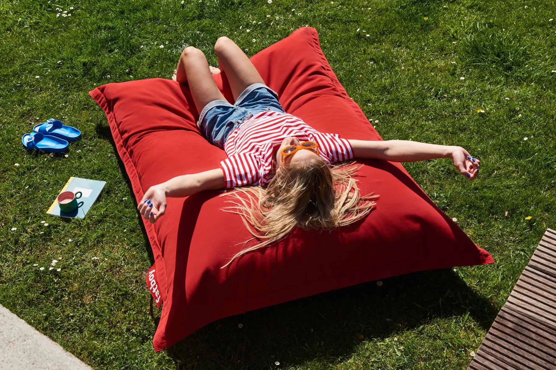 Original Outdoor Outdoor Sitzsack, grau, 134x180 cm