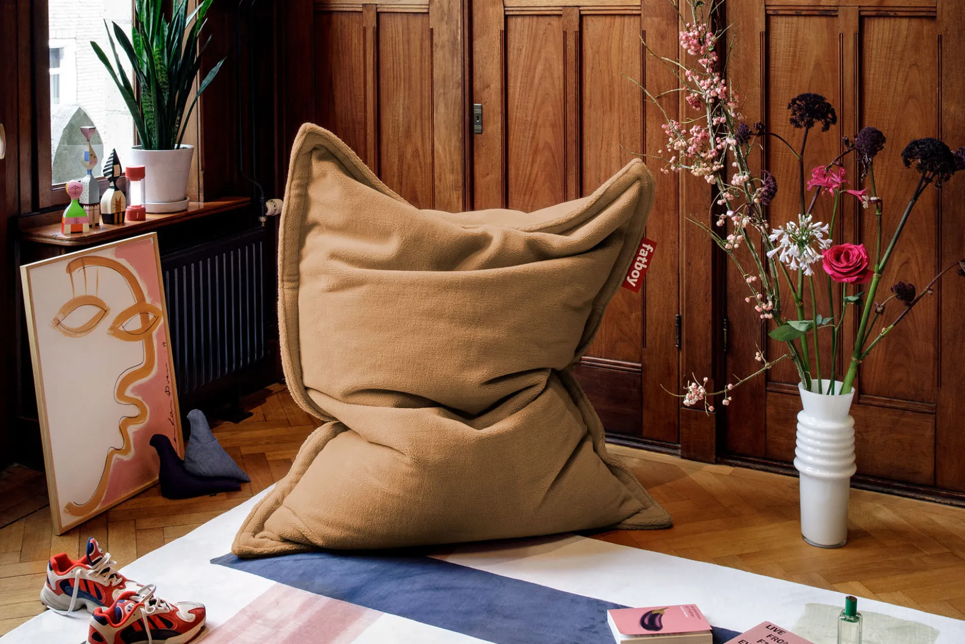 Original Slim Teddy Teddy-Sitzsack, braun, 155x120 cm