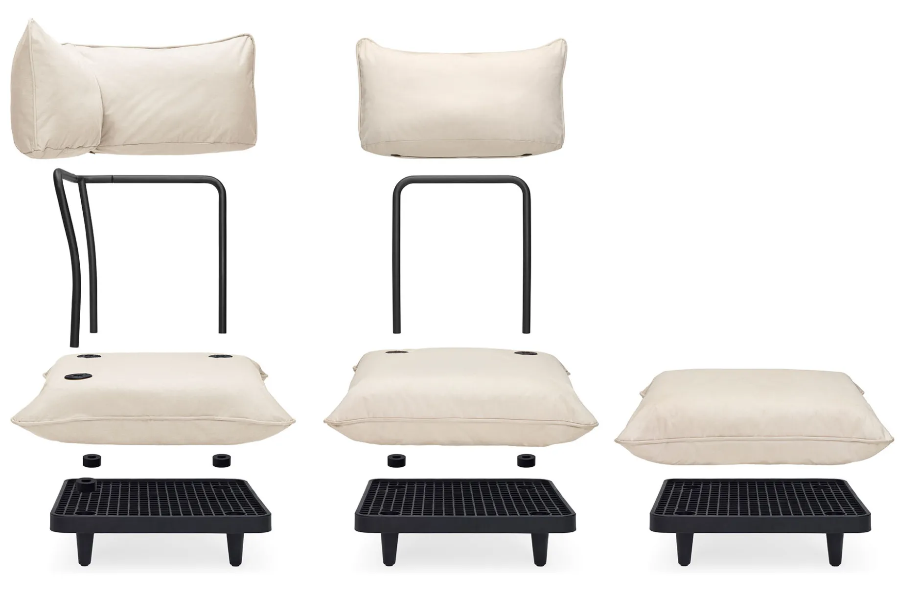 Paletti Daybed Modularer Outdoor-Loungesessel, 190x100x90 cm