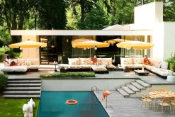 Paletti Hocker Modulare Outdoor-Hocker, beige, 100x100x45 cm