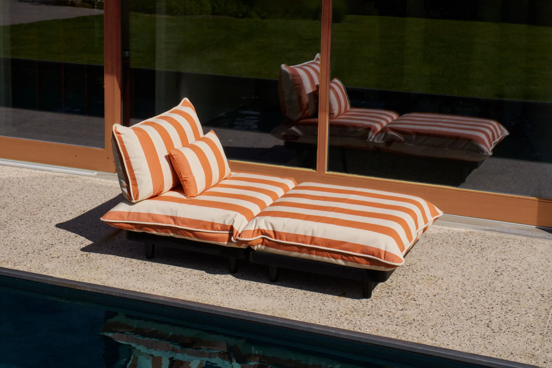 Paletti Hocker Modulare Outdoor-Hocker, beige, 100x100x45 cm