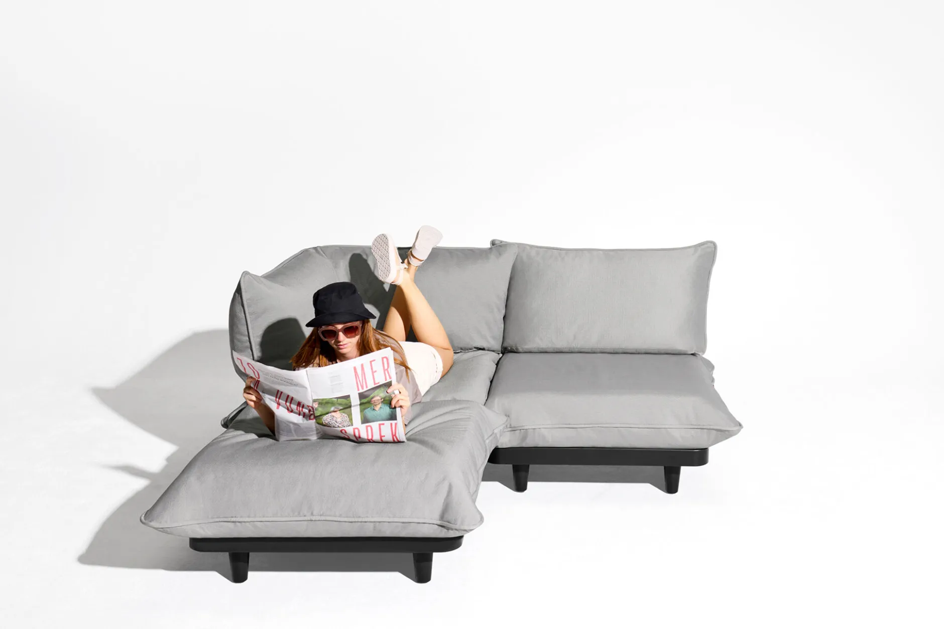 Paletti Lounge Sofa Royal Modulares Outdoor-Loungesofa, 190x100x90 cm
