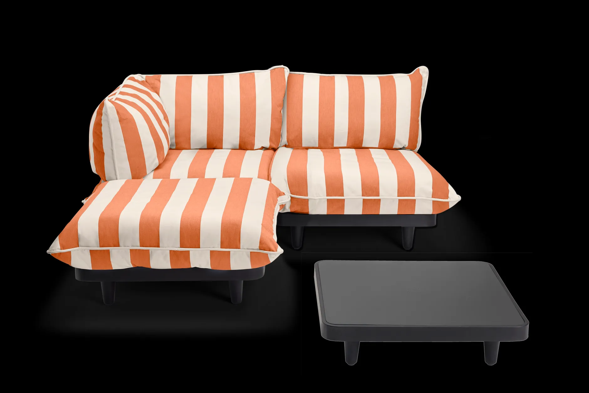 Paletti Set Medium + Table Modulares Outdoor-Loungeset, 190x190x90 cm