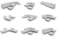 Paletti Set Small Modulares Outdoor-Loungeset, 190x100x90 cm