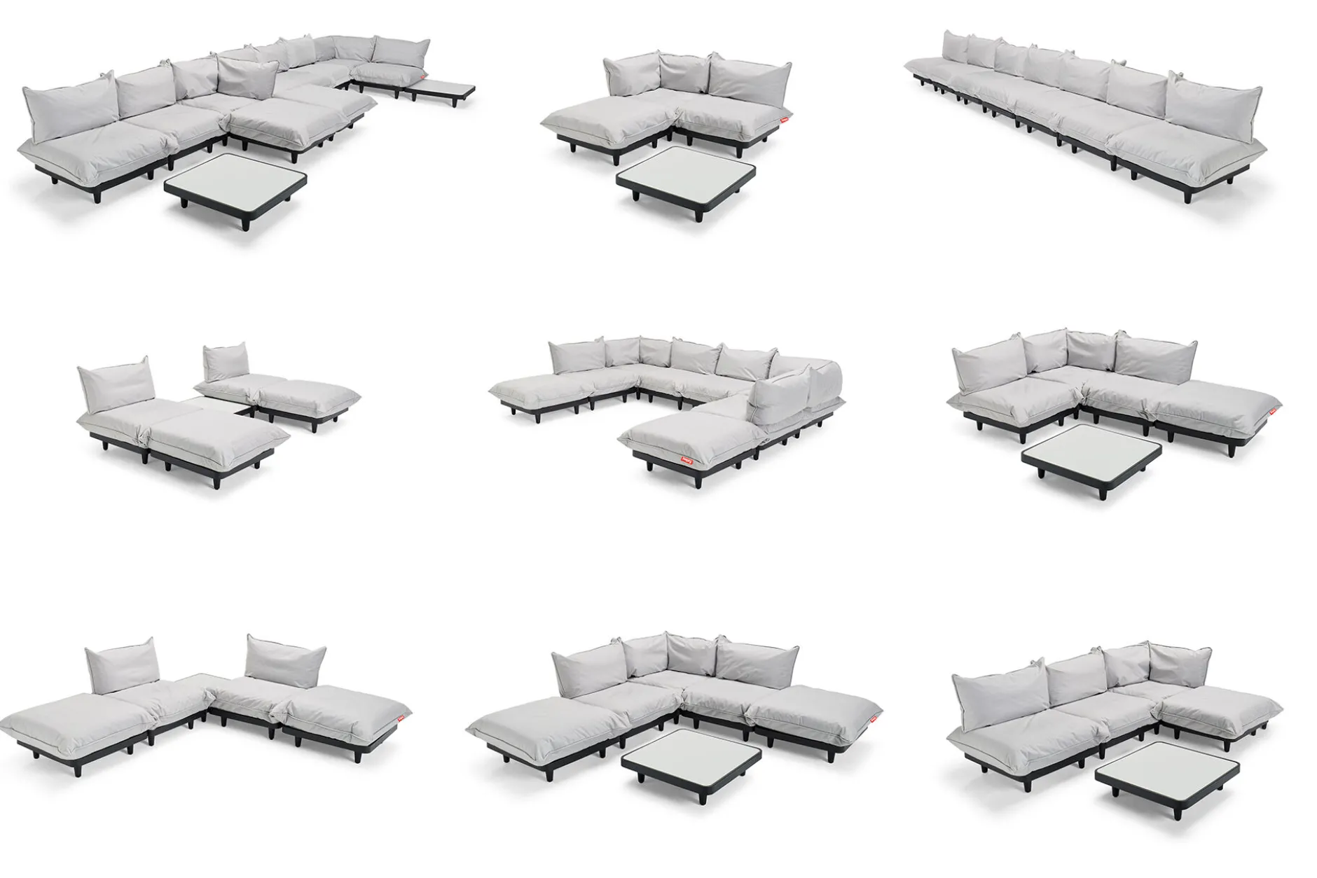 Paletti Set Small Modulares Outdoor-Loungeset, 190x100x90 cm