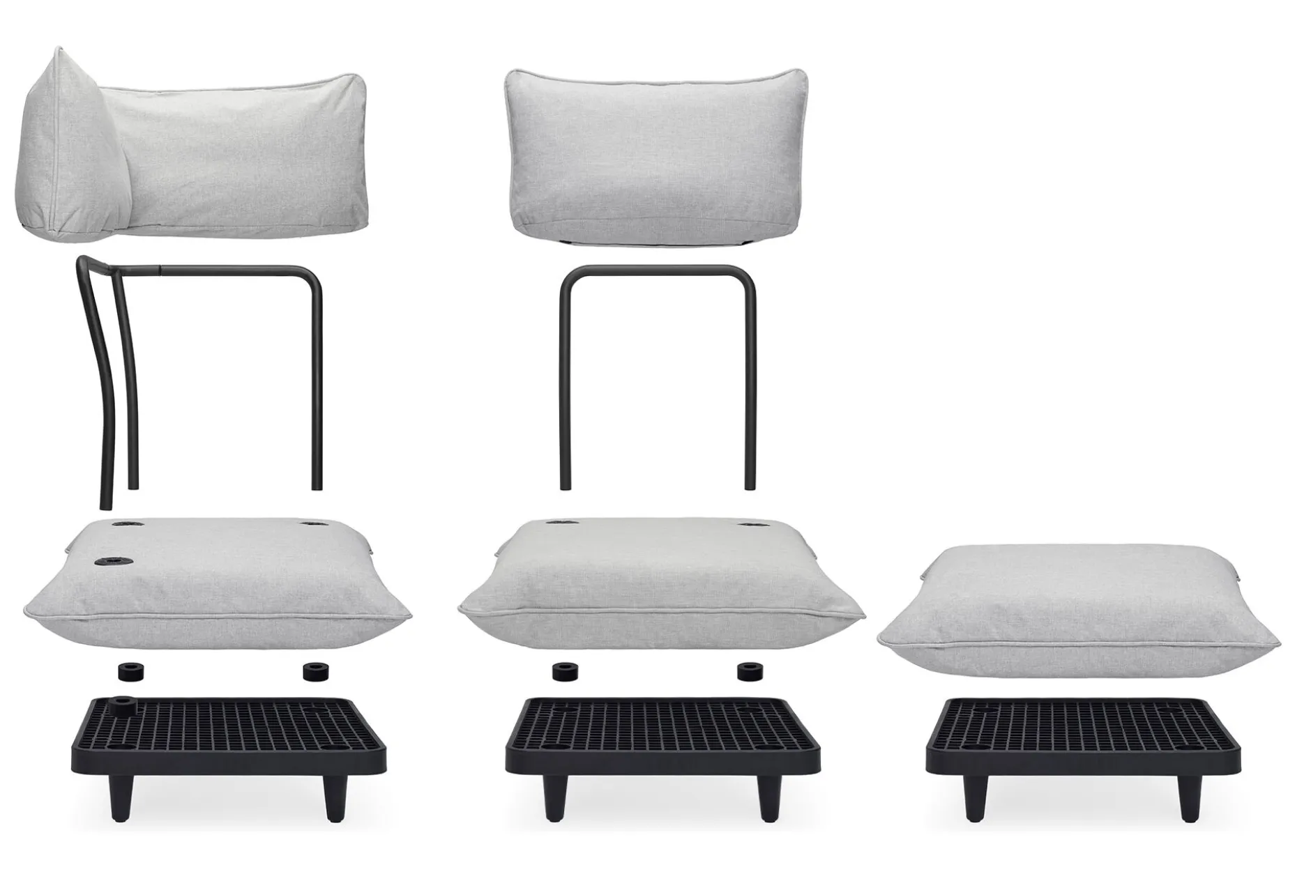 Paletti Set Small Modulares Outdoor-Loungeset, 190x100x90 cm