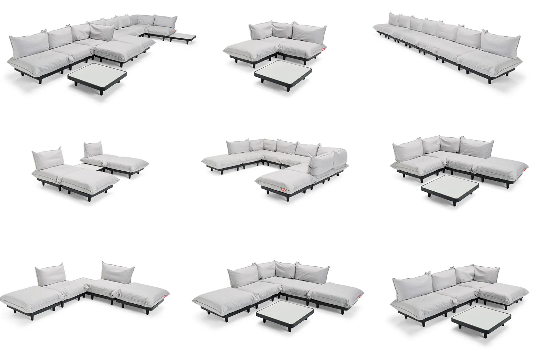 Paletti Set Small Modulares Outdoor-Loungeset, 190x100x90 cm