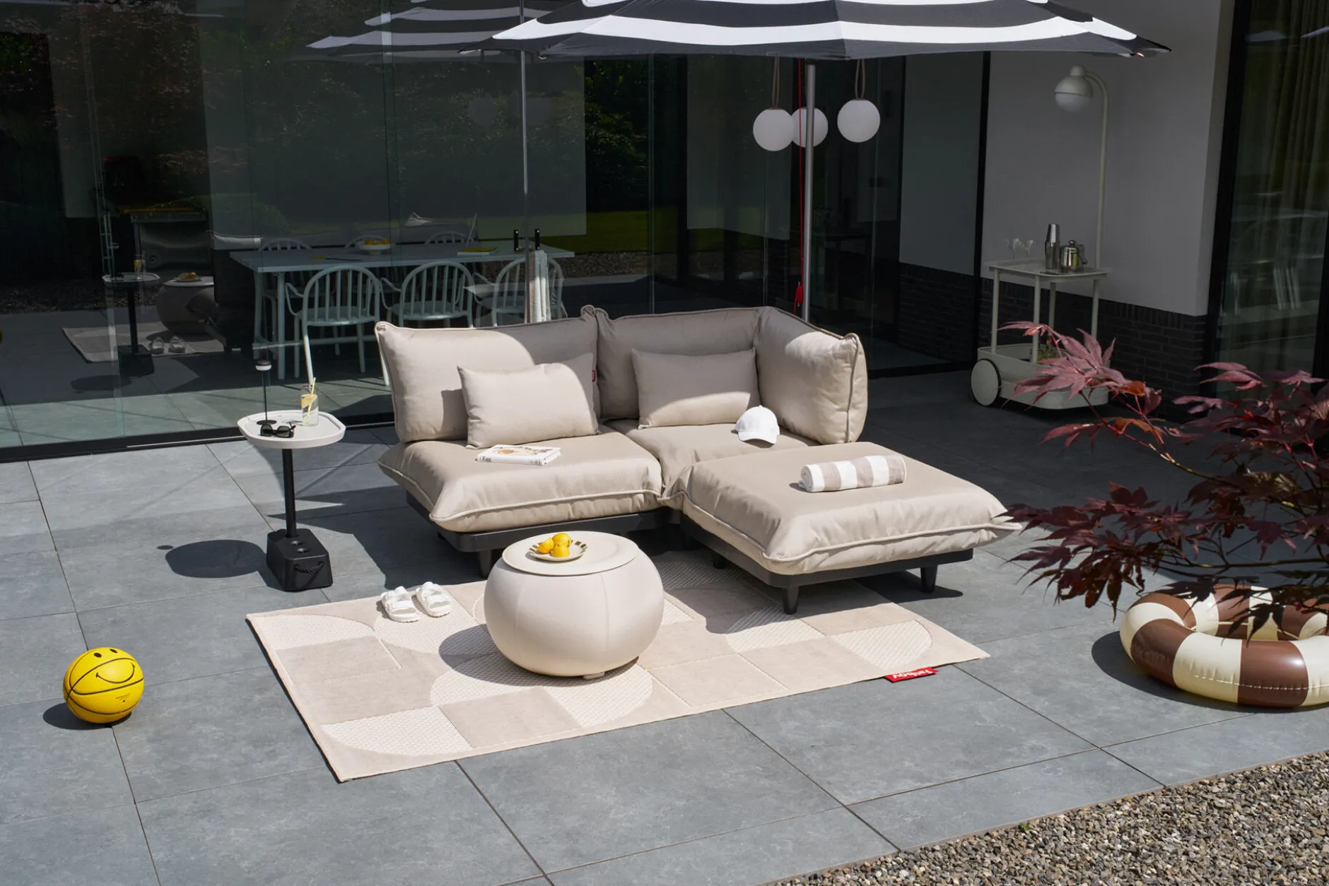 Paletti Set Small Royal Modulares Outdoor-Loungeset, 190x100x90 cm
