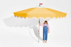 Pensol + Base Light Grey Sonnenschirm mit Fuß, 350x350x280 cm