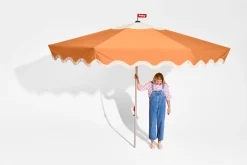 Pensol + Base Light Grey Sonnenschirm mit Fuß, 350x350x280 cm