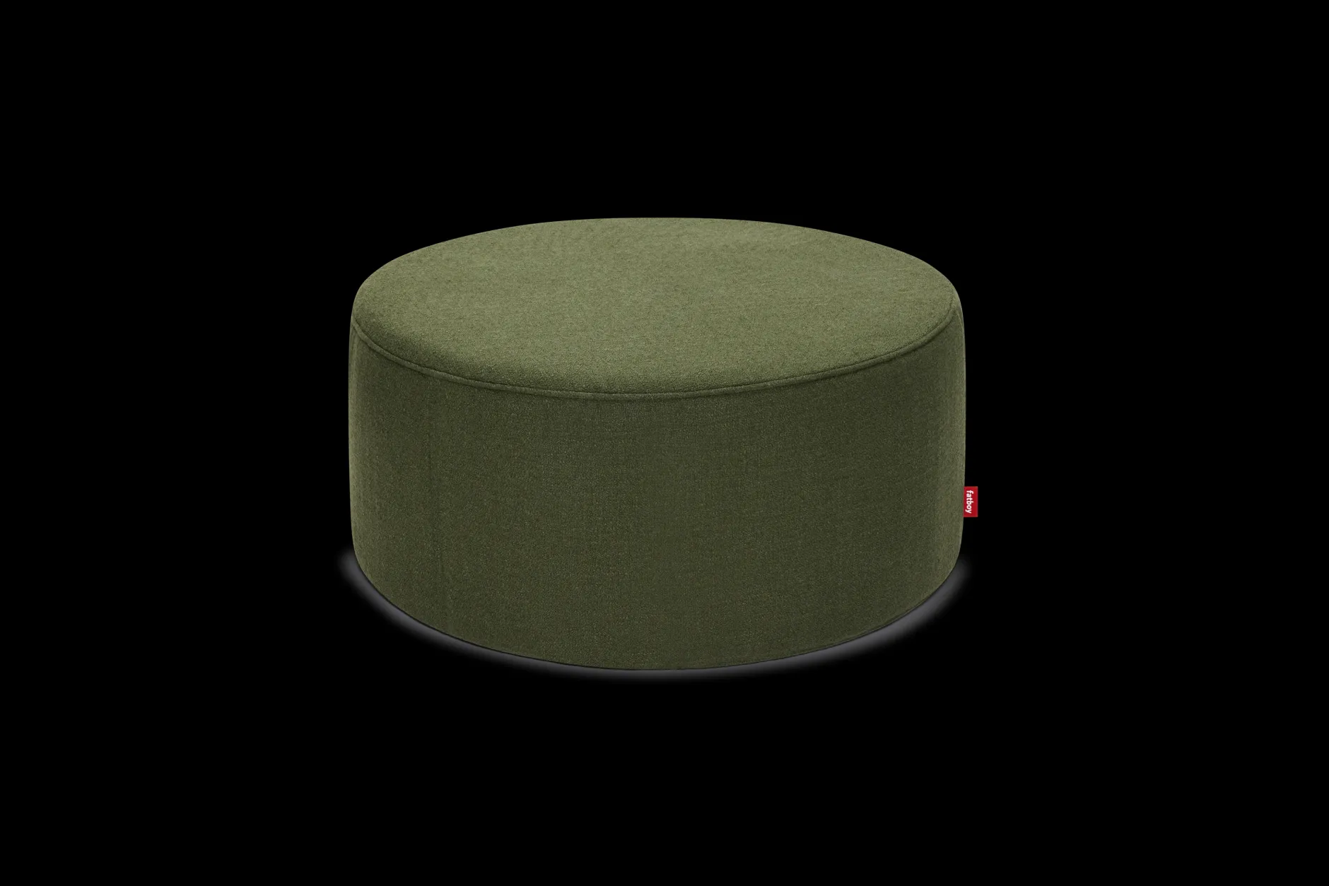 Pfffh Boucle Hocker, grün, 90x90x40 cm