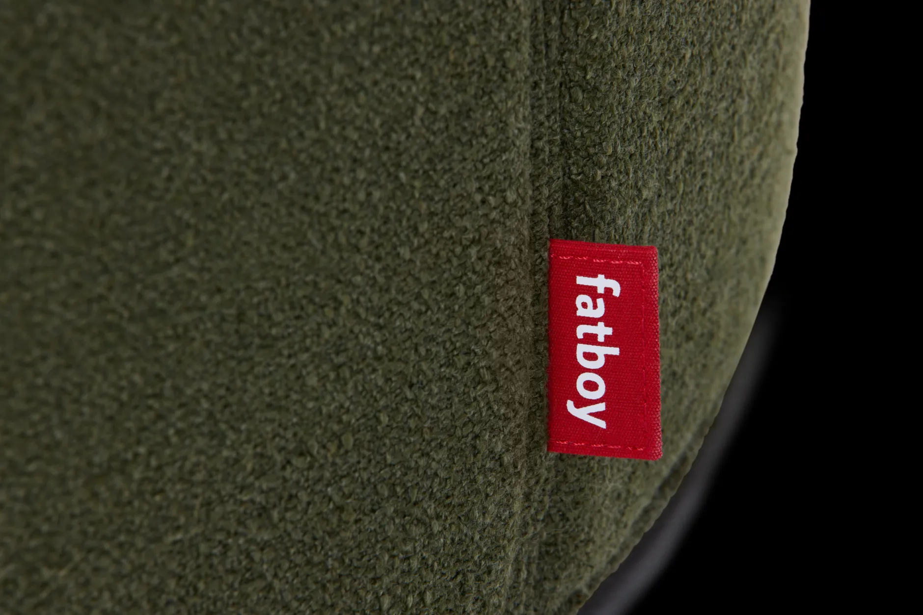 Pfffh Boucle Hocker, grün, 90x90x40 cm