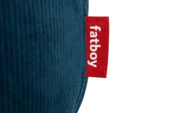 Point Cord Pouf aus Cord, blau, 50x50x35 cm