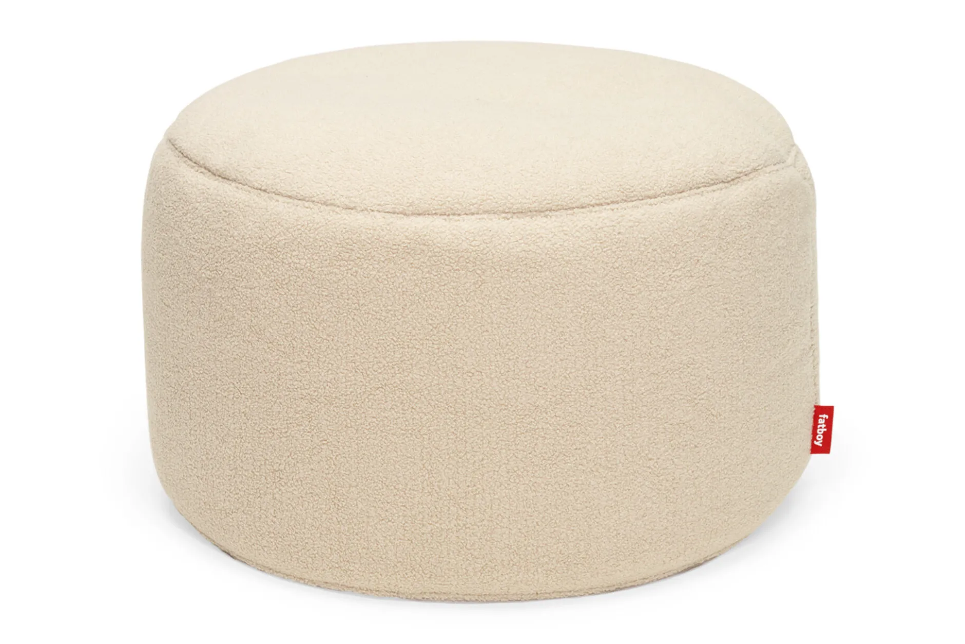 Point Large Sherpa Großer Indoor-Pouf, beige, 70x70x40 cm