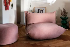 Point Large Sherpa Großer Indoor-Pouf, rosa, 70x70x40 cm