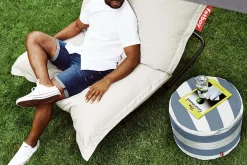 Point Outdoor Outdoor-Pouf, weiß, 50x50x35 cm