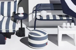 Point Outdoor Outdoor-Pouf, weiß, 50x50x35 cm
