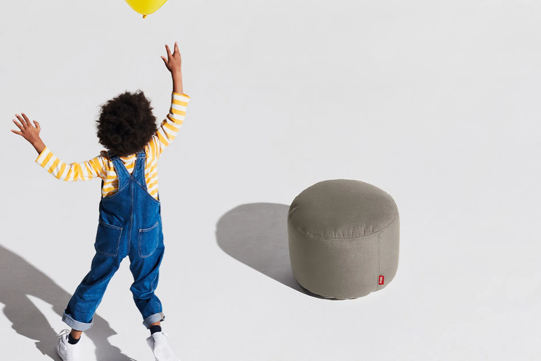 Point Outdoor Outdoor-Pouf, grau, 50x50x35 cm