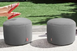 Point Outdoor Outdoor-Pouf, grau, 50x50x35 cm