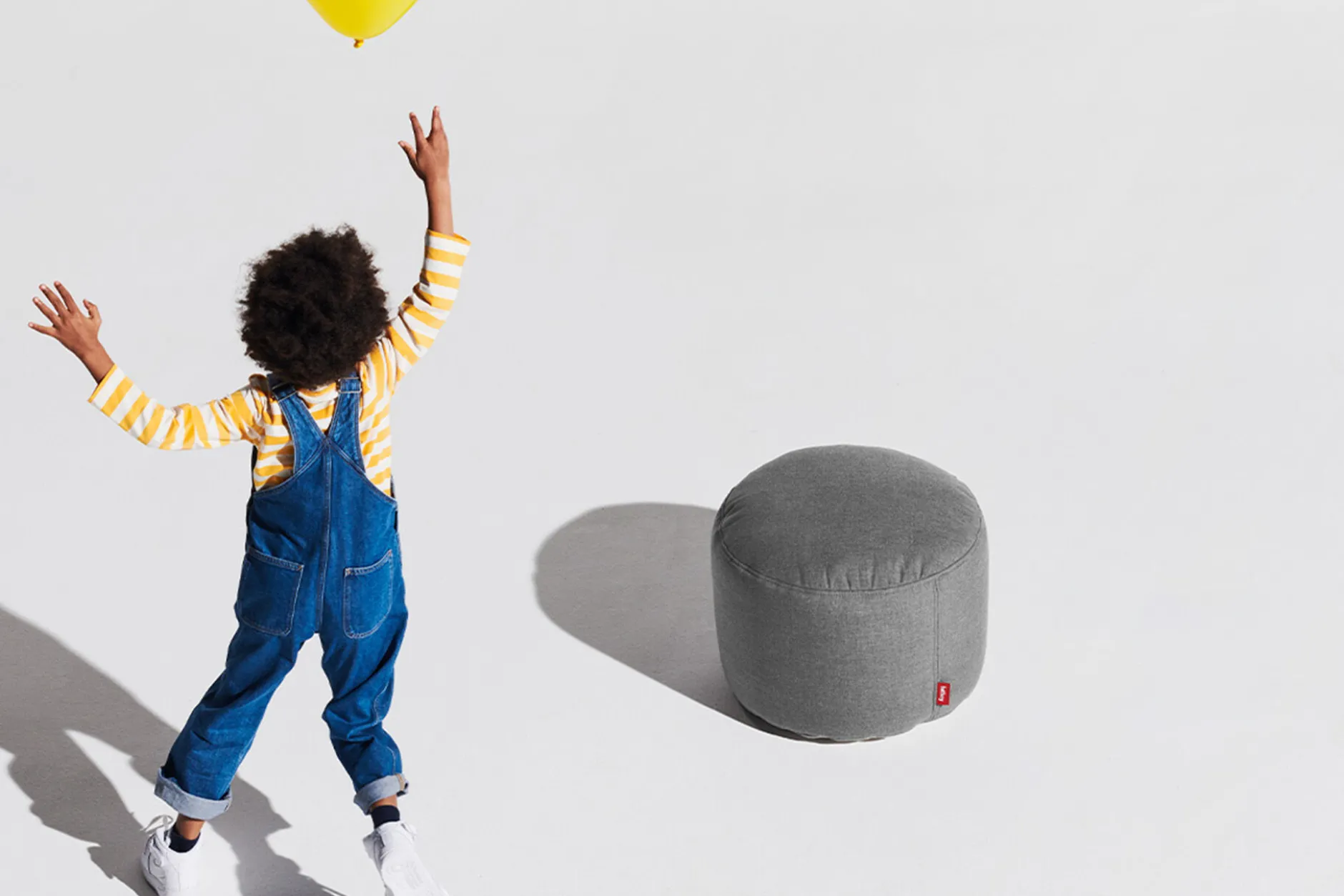 Point Outdoor Outdoor-Pouf, grau, 50x50x35 cm