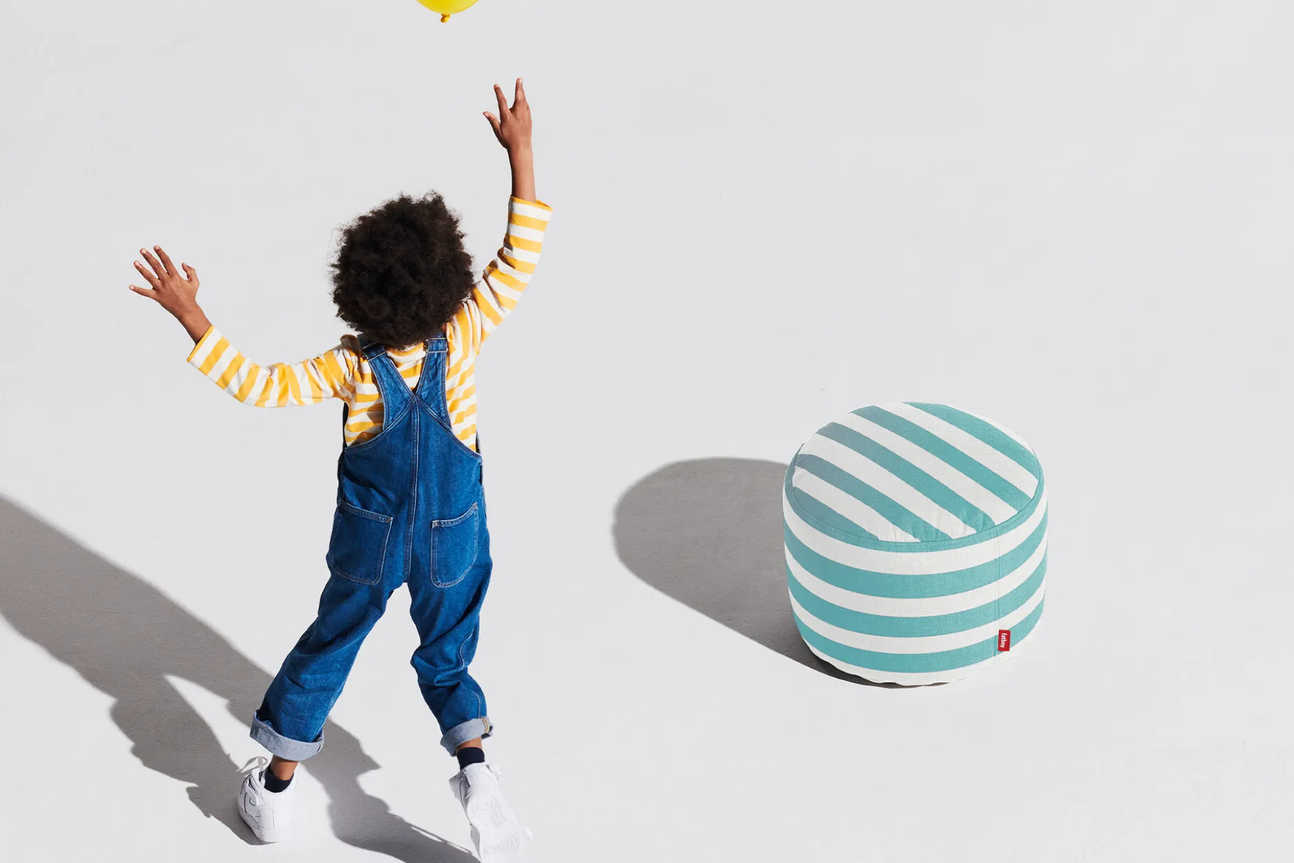 Point Outdoor Outdoor-Pouf, blau, 50x50x35 cm
