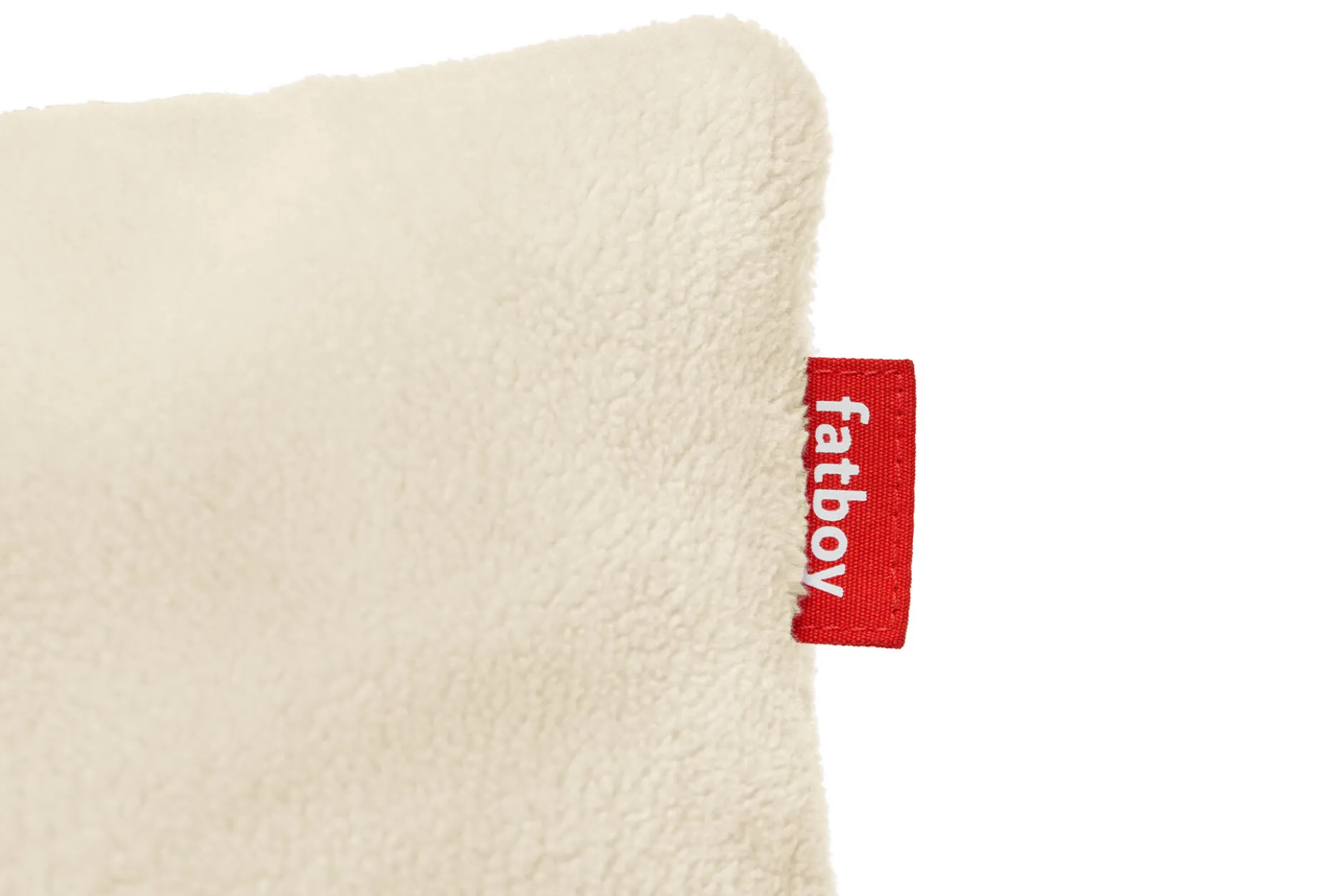 Square Pillow Teddy Kissen aus superweichem Teddy-Stoff, beige, 50x50 cm