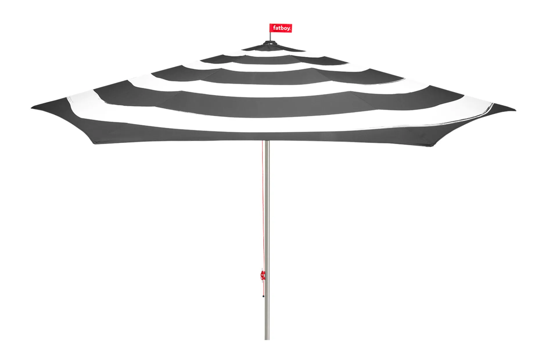 Stripesol 350 cm Sonnenschirm, schwarz, 350x350x280 cm