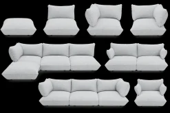 Sumo Armrest Boucle Armlehne, grau, 65x25x35 cm