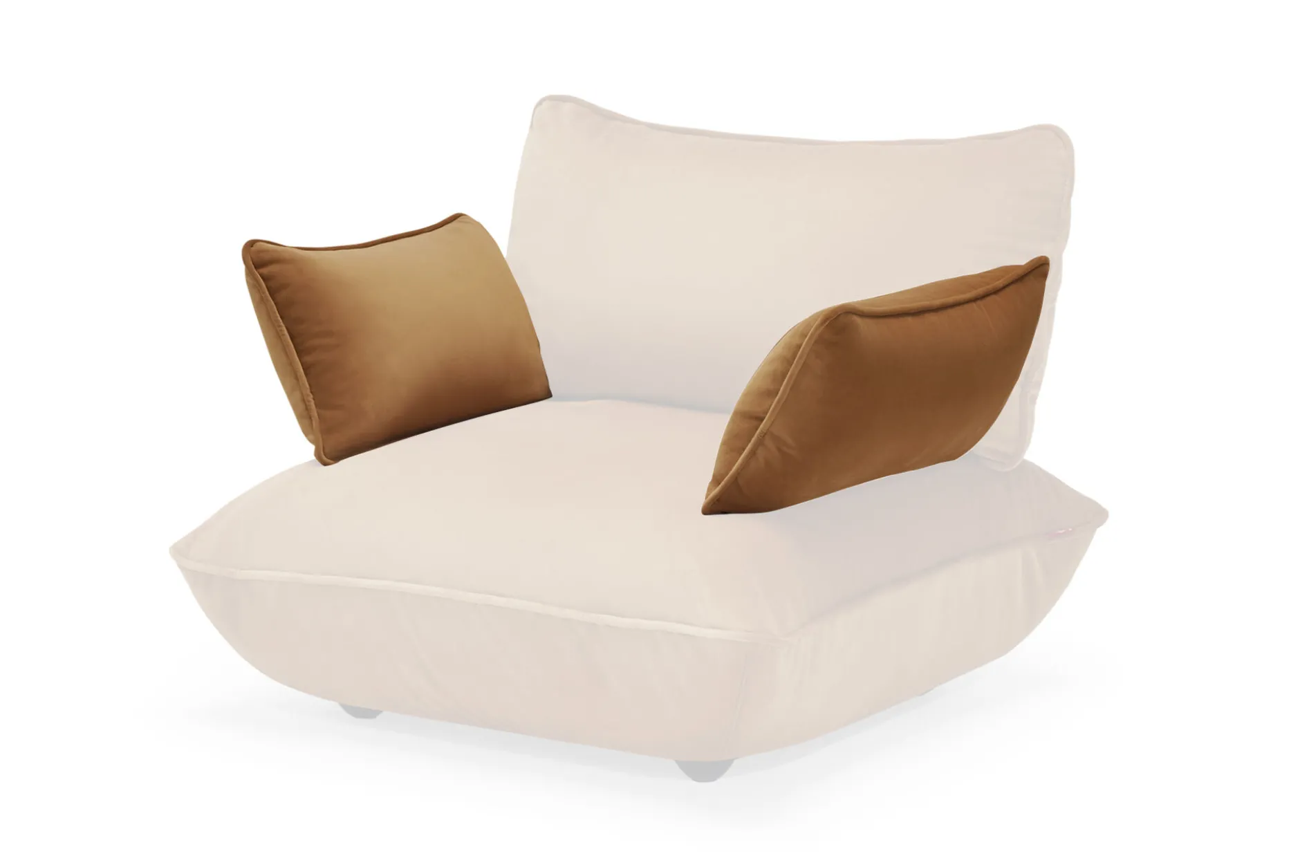 Sumo Armrest Velvet Armlehne, braun, 69x35 cm