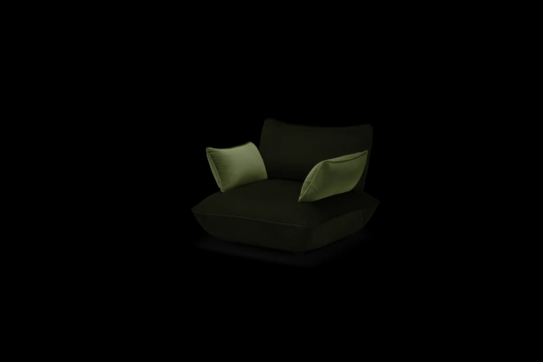 Sumo Armrest Velvet Armlehne, grün, 69x35 cm