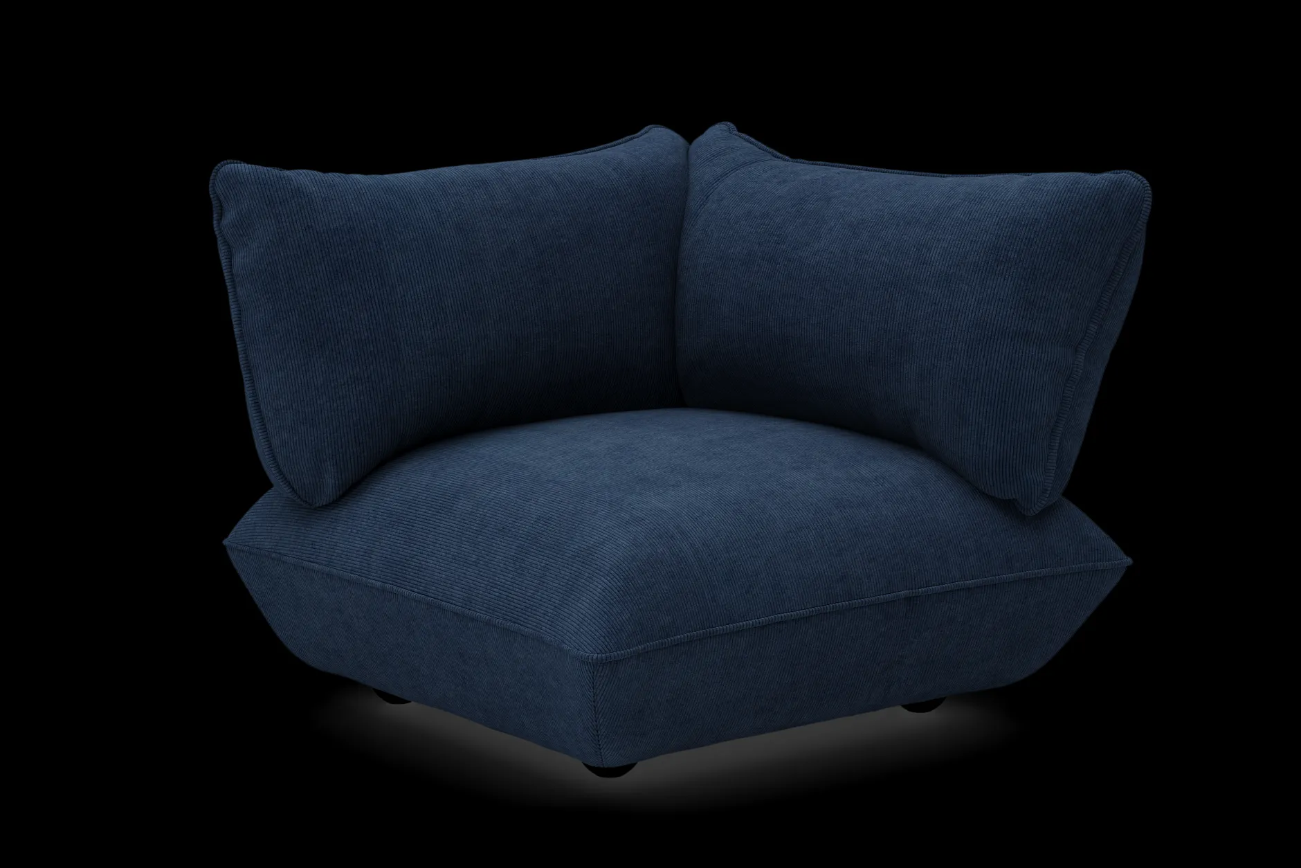 Sumo Corner Seat Right Cord Corner Seat, blau, 108x108x90 cm