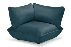Sumo Corner Seat Velvet Corner Seat, blau, 108x108x90 cm
