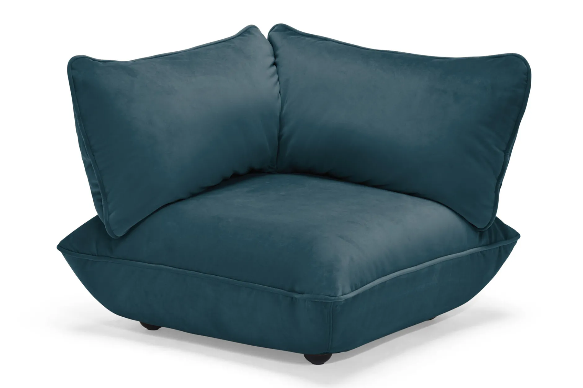 Sumo Corner Seat Velvet Corner Seat, blau, 108x108x90 cm