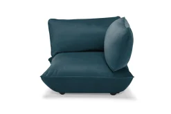 Sumo Corner Seat Velvet Corner Seat, blau, 108x108x90 cm