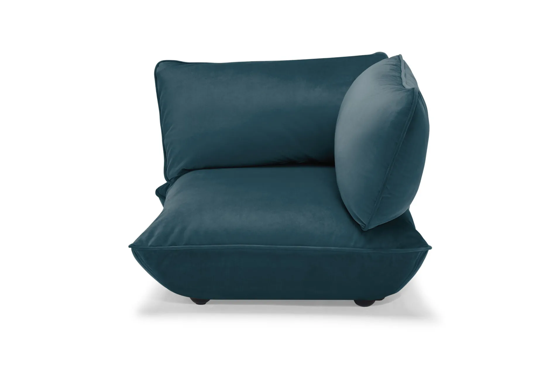 Sumo Corner Seat Velvet Corner Seat, blau, 108x108x90 cm