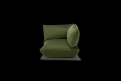 Sumo Corner Seat Velvet Corner Seat, grün, 108x108x90 cm