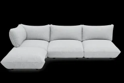 Sumo Corner Sofa Boucle Light Grey Melange Modulares Indoor-Sofa, 301x108x90 cm