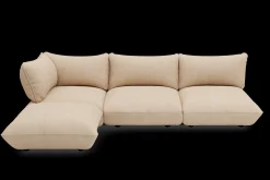 Sumo Corner Sofa Left Cord Beige Modulares Indoor-Sofa, 301x108x90 cm